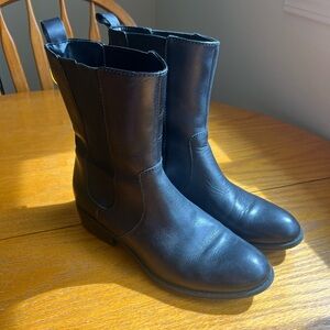 Lauren Ralph Lauren Black Leather Boots 7B